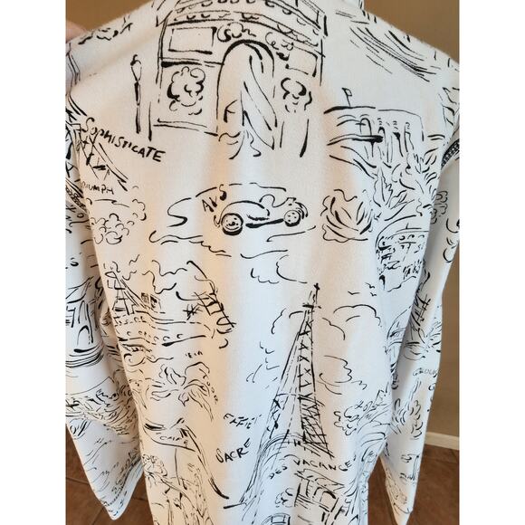 Rafael Sport Women's Full Zip Jacket SZ XL Travel Paris Theme - Picture 6 of 11